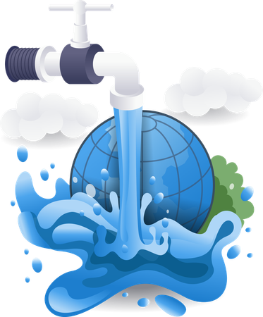 World water day  Illustration