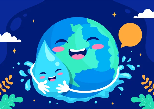 World Water Day Vector Illustration On 22 March With Waterdrop And Taps To Save Earth And Management Of Freshwater In Background Design 일러스트레이션