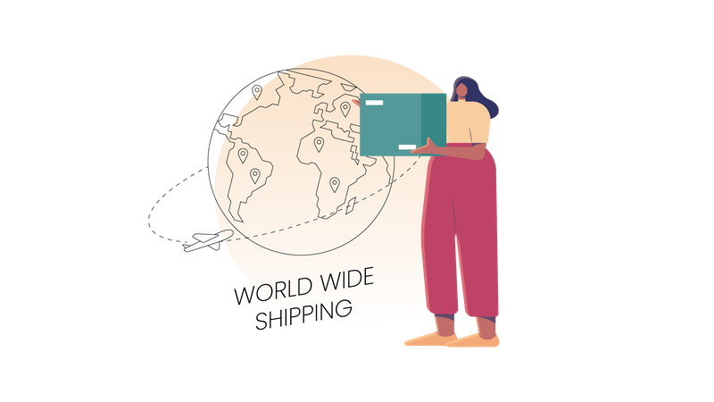 World Wide Shipping  Illustration