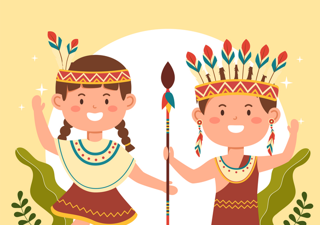 Worlds Indigenous Peoples Day Illustration Illustration
