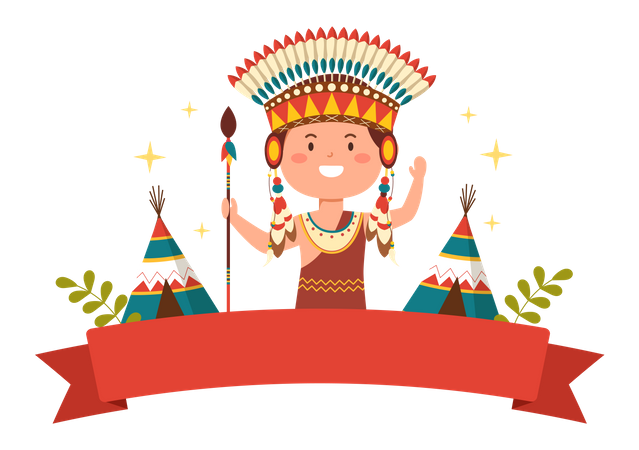 Worlds Indigenous Peoples Day Illustration Illustration