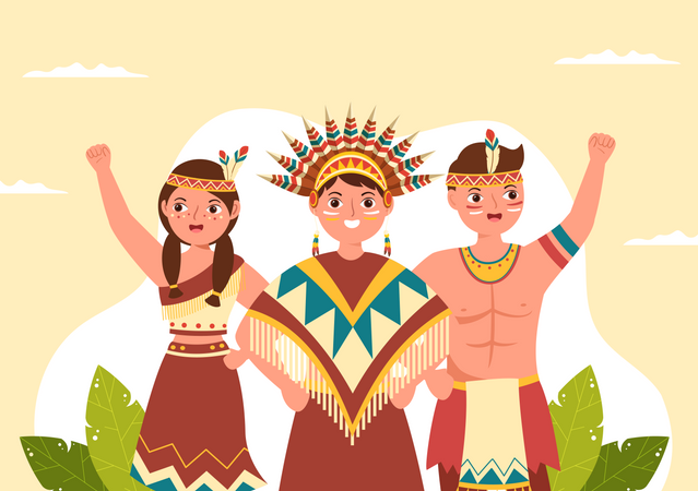 Worlds Indigenous Peoples Day  Illustration