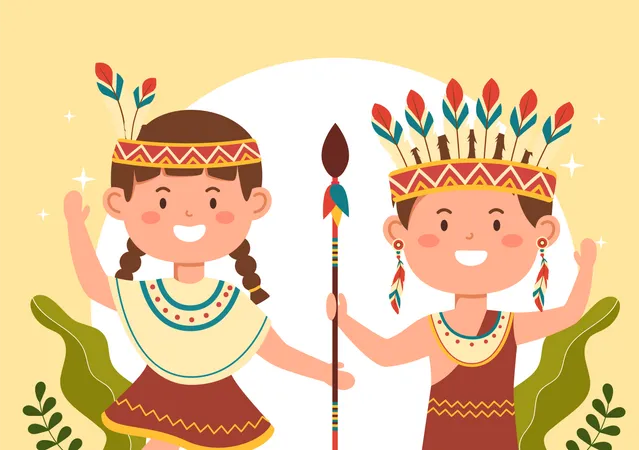 Worlds Indigenous Peoples Day Illustration  Illustration