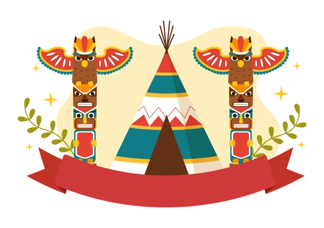 Worlds Indigenous Peoples Day Illustration  Illustration