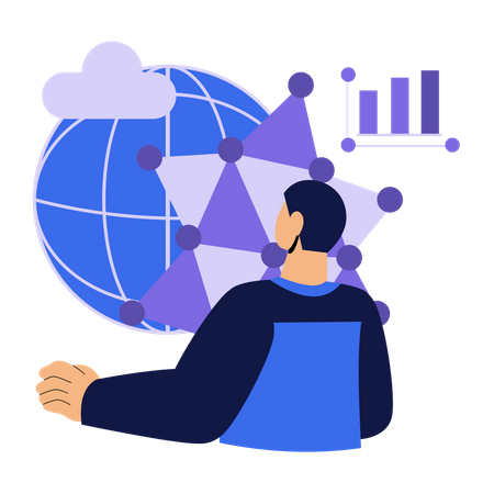 Worldwide business network Illustration