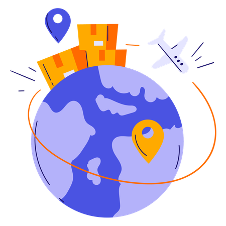 Worldwide delivery  Illustration