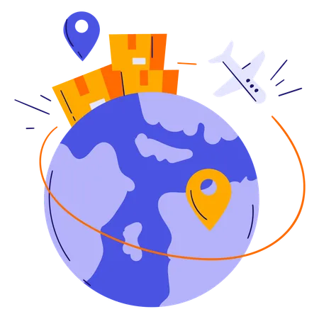 Worldwide delivery  Illustration