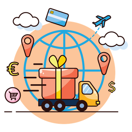 Worldwide Delivery  Illustration