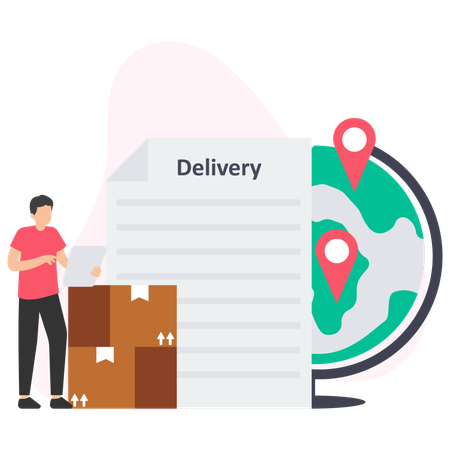 Worldwide delivery service  Illustration