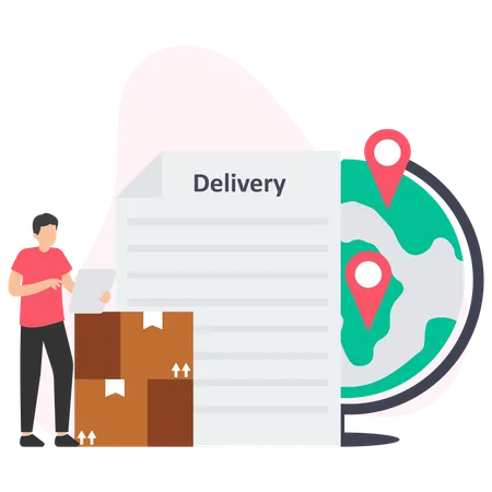 Worldwide delivery service  Illustration