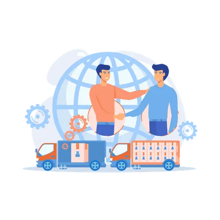 Worldwide shipping service Illustration