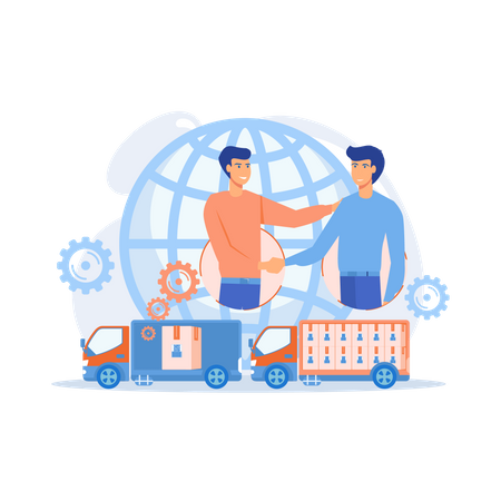 Worldwide shipping service  Illustration