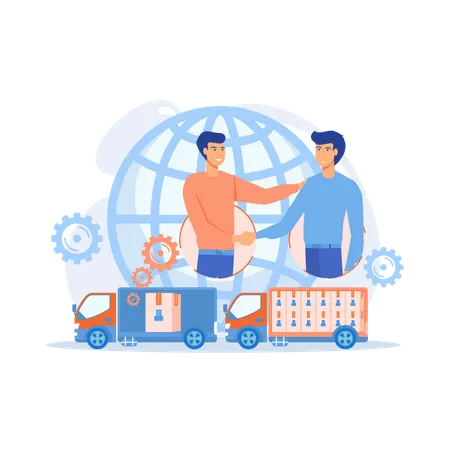 Worldwide shipping service  Illustration