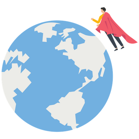 Worldwide Superman  Illustration