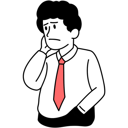 Worried businessman  Illustration