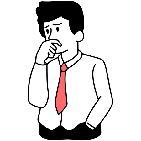 Worried businessman  Illustration