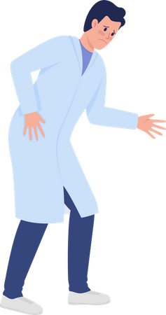 Worried doctor Illustration