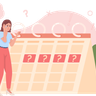 menstrual calendar illustrations