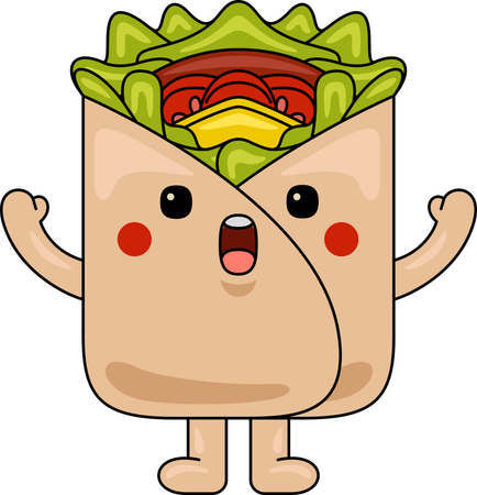 Wrap Mascot Shouting  Illustration