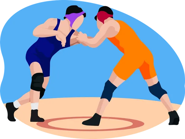 Wrestling Game Illustration