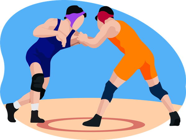 Wrestling-Spiel  Illustration