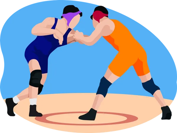 Wrestling-Spiel  Illustration