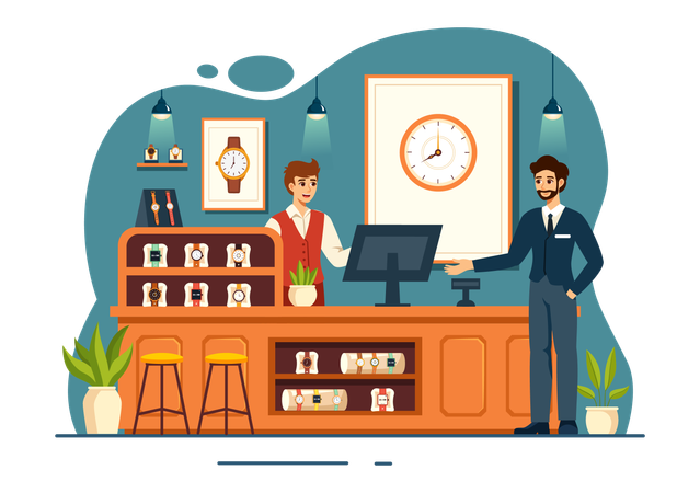 Wristwatch Store  Illustration