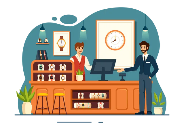 Wristwatch Store  Illustration