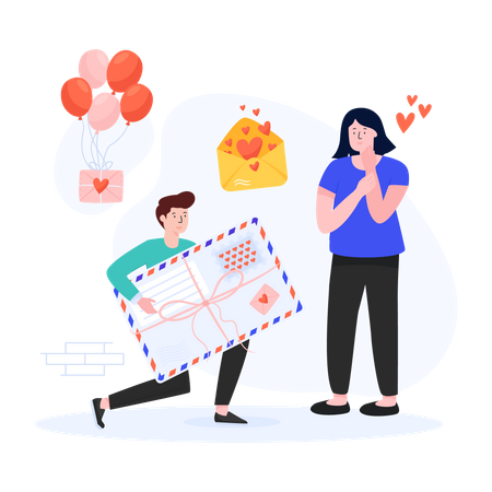 Write a Love Letter  Illustration