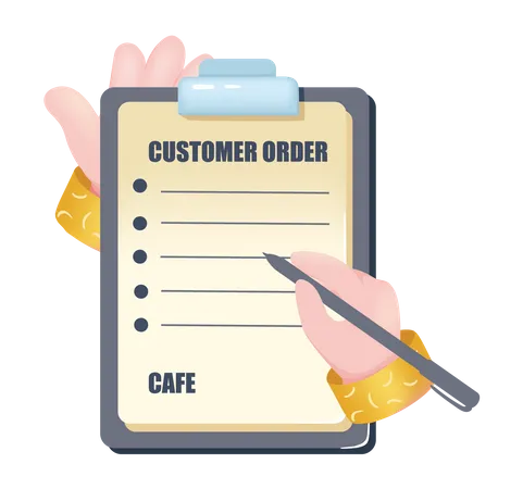 Write Customer Order  Illustration