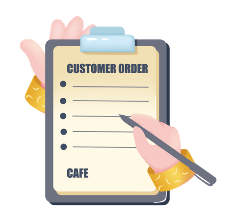 Write Customer Order  Illustration