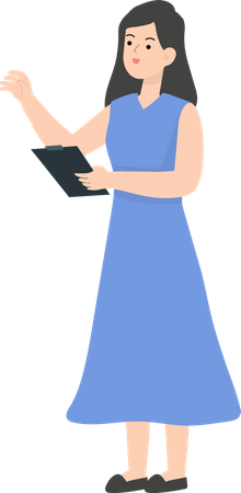 Write Down On Report  Illustration