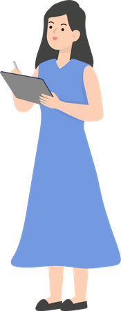Write Down On Report  Illustration