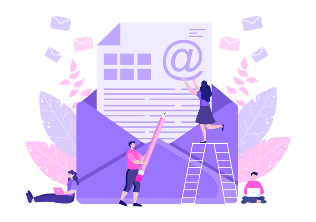 Write email  Illustration