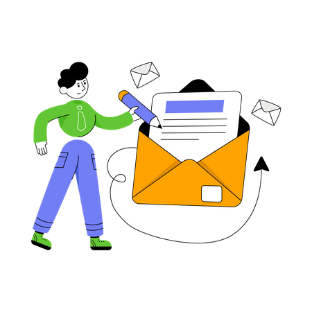 Write Letter  Illustration