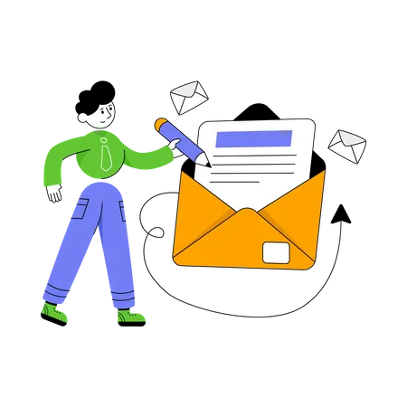 Write Letter  Illustration