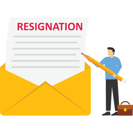 Write resignation letter  Illustration
