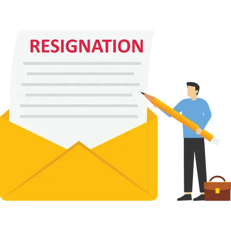 Write resignation letter  Illustration