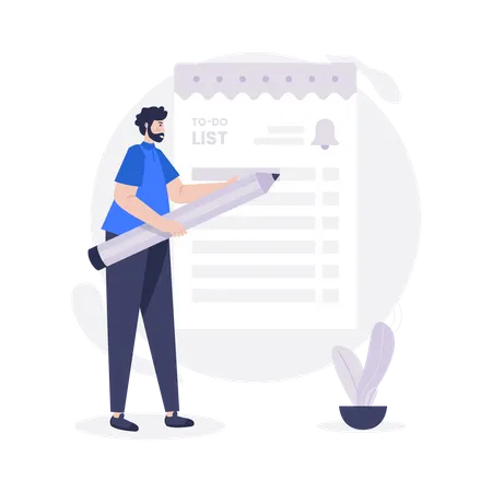 Write to-do list  Illustration