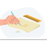 illustration for writing letter