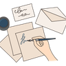writing letter illustration free download