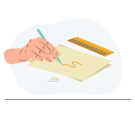 Writing Letter  Illustration