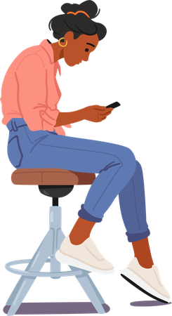 Wrong posture while sitting on chair  Illustration