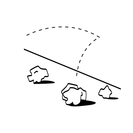 Papier werfen  Illustration