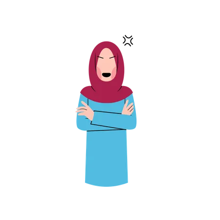 Wütende arabische Frau  Illustration