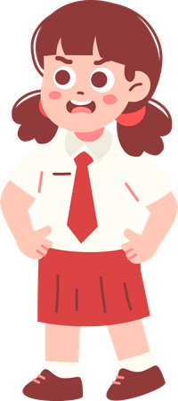 Wütende Studentin  Illustration