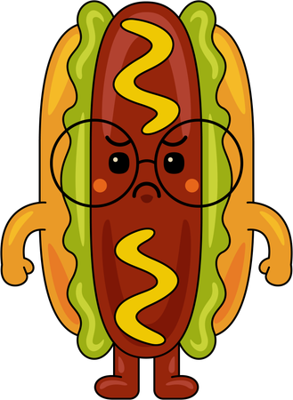 Wütender Hotdog  Illustration