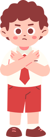 Wütender Student sagt Nein  Illustration