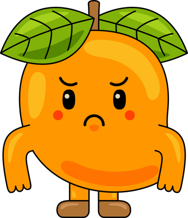 Wütendes Mango-Maskottchen  Illustration