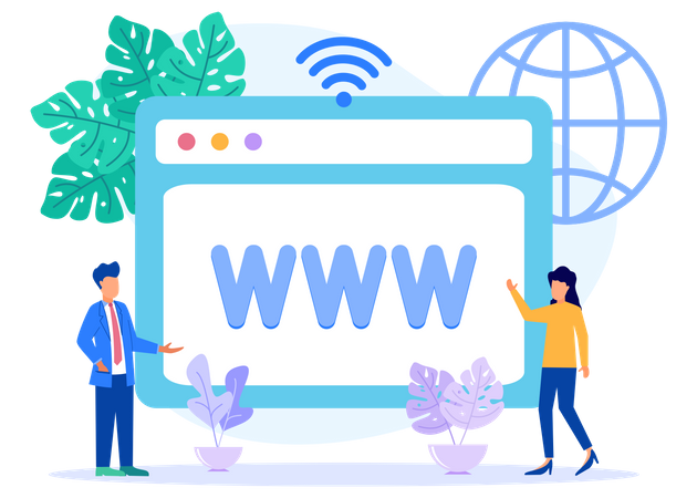 WWW development  Illustration